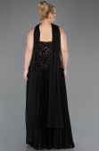 Robe De Soirée Grande Taille Longue Noir ABU5856