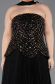 Robe De Soirée Grande Taille Longue Noir ABU5856