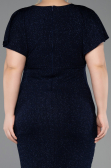 Robe De Soirée Grande Taille Midi Bleu Marine ABK2535