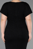 Robe De Soirée Grande Taille Midi Noir ABK2535