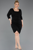 Robe De Invitation Grande Taille Courte Noir ABK2537