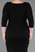 Robe De Invitation Grande Taille Courte Noir ABK2537