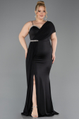 Robe Grande Taille Longue Noir ABU5827