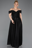 Robe de Soirée Grande Taille Longue Noir ABU5716