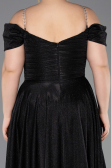 Robe de Soirée Grande Taille Longue Noir ABU5716