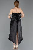 Robe de Cérémonie Courte Squameuse Noir ABK2556