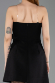 Tenue de Soirée Courte Dantelle Noir ABK2557
