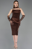 Robe de Cérémonie Midi Brun ABK2559