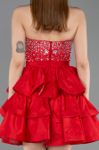 Robe De Soirée Courte Rouge ABK2560