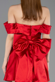 Robe de Cérémonie Mini Satin Rouge ABK2562