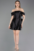 Robe de Cérémonie Mini Satin Noir ABK2562