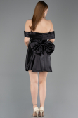 Robe de Cérémonie Mini Satin Noir ABK2562