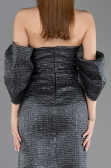 Robe de Cérémonie Courte Anthracite ABK2563