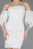 Robe de Cérémonie Courte Blanc ABK2563