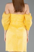 Robe de Cérémonie Courte Jaune ABK2563