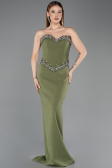 Robe De Soirée Longue Kaki ABU5610