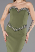Robe De Soirée Longue Kaki ABU5610