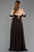 Robe de Soirée Longue Dantelle Brun foncé ABU5867