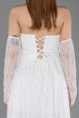 Robe de Soirée Longue Dantelle Blanc ABU5887