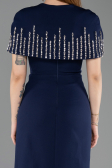 Robe de Soirée Longue Bleu Marine ABU5889