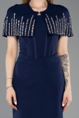 Robe de Soirée Longue Bleu Marine ABU5889
