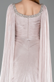 Robe de Soirée Longue Mousseline Vison ABU5868