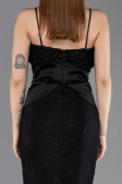 Robe Queue de Poisson Longue Lacé Noir ABU5869