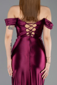 Robe De Soirée Longue Couleur Cerise ABU3611