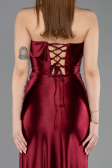 Robe De Soirée Longue Rouge Bordeaux ABU4944