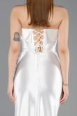 Robe De Soirée Longue Blanc ABU4944