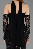 Robe Queue de Poisson Longue Squameuse Noir ABU5896