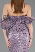 Robe de Soirée Longue Squameuse Lilas ABU5886