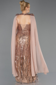 Robe De Soirée Grande Taille Longue Squameuse Cuivre ABU5830