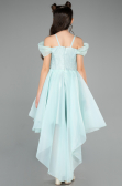 Robe de Soirée Enfants Devant Court Dos Long Menthe ABO128