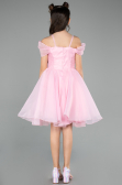 Robe de Soirée Enfants Courte Rose ABK2566
