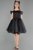 Robe de Soirée Enfants Courte Noir ABK2566