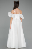 Robe de Soirée Enfants Longue Blanc ABU5912