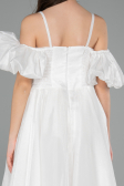 Robe de Soirée Enfants Longue Blanc ABU5912