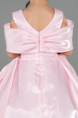 Robe de Mariage Pour Enfant Longue Satin Rose ABG172