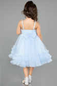 Robe de Soirée Enfants Courte Bleu ABK2567