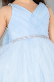 Robe de Soirée Enfants Courte Bleu ABK2567