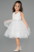 Robe de Soirée Enfants Courte Blanc ABK2569