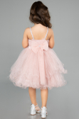 Robe de Soirée Enfants Courte Couleur Rose ABK2569