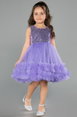 Robe de Soirée Enfants Courte Violet ABK2570