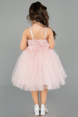 Robe de Soirée Enfants Courte Couleur Rose ABK2571