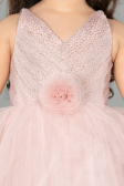Robe de Soirée Enfants Courte Couleur Rose ABK2571