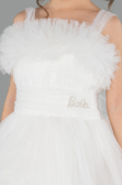Robe de Soirée Enfants Devant Court Dos Long Blanc ABO130