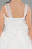 Robe de Soirée Enfants Devant Court Dos Long Blanc ABO130