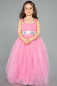 Robe de Soirée Enfants Longue Rose ABU3031