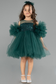 Robe de Soirée Enfants Courte Vert ABK2572